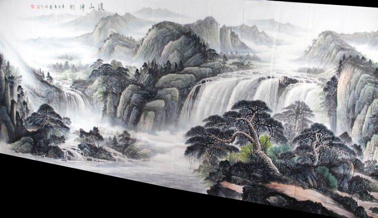 大丈二山水國畫